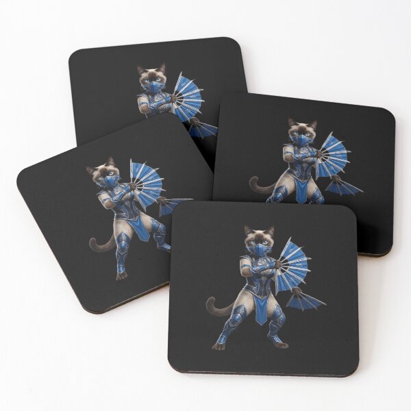 Item preview, Fan Warrior Cat - Blue Ninja Martial Arts Fantasy Art designed and sold by TOOBIC.