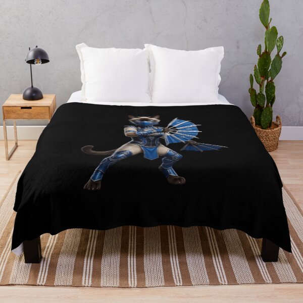 Item preview, Fan Warrior Cat - Blue Ninja Martial Arts Fantasy Art designed and sold by TOOBIC.