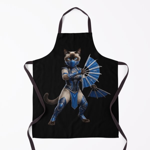 Item preview, Fan Warrior Cat - Blue Ninja Martial Arts Fantasy Art designed and sold by TOOBIC.