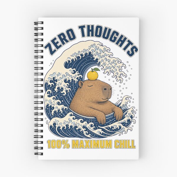 Item preview, Zen Capybara Great Wave Zero Thoughts Japanese Woodblock T-Shirt designed and sold by KIDEnia.
