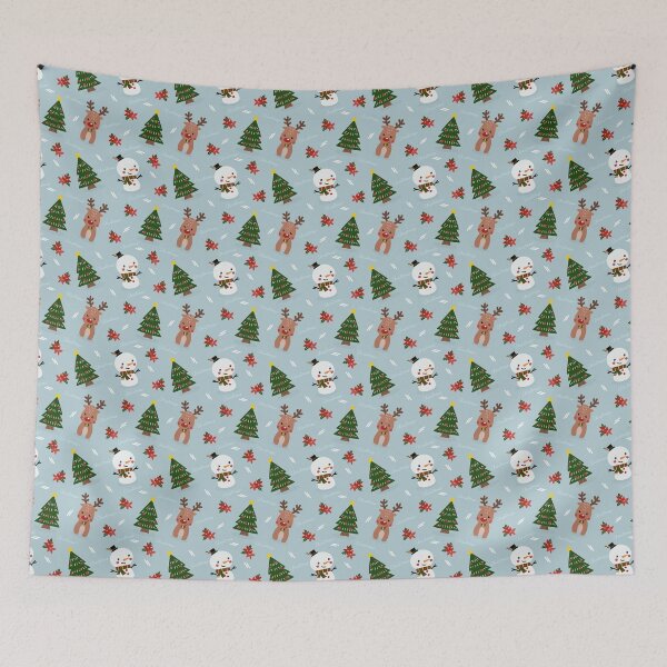 Item preview, Cute Reindeer Snowman Christmas Pattern designed and sold by Zaya_art.