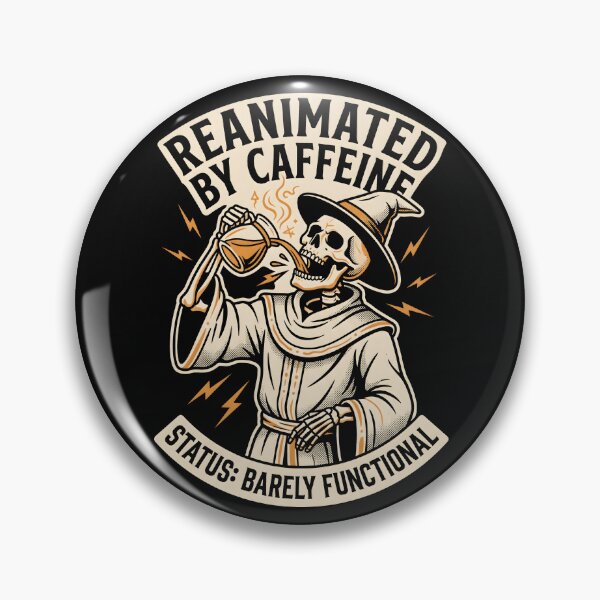 Item preview, Reanimated by Caffeine - Goth Wizard Coffee Lover Gift designed and sold by SplashTastic.