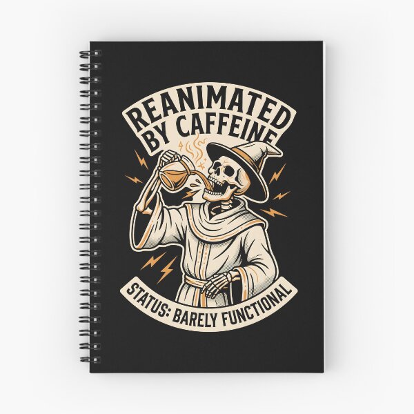 Item preview, Reanimated by Caffeine - Goth Wizard Coffee Lover Gift designed and sold by SplashTastic.