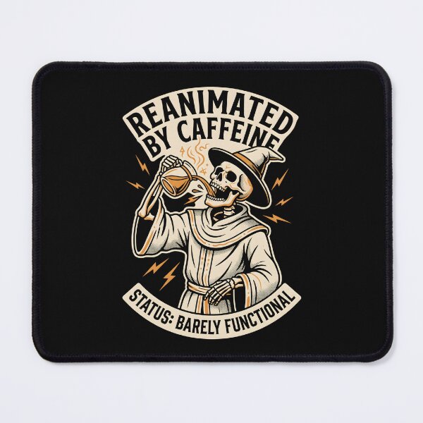 Item preview, Reanimated by Caffeine - Goth Wizard Coffee Lover Gift designed and sold by SplashTastic.