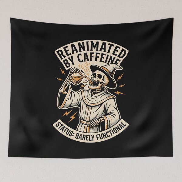 Item preview, Reanimated by Caffeine - Goth Wizard Coffee Lover Gift designed and sold by SplashTastic.