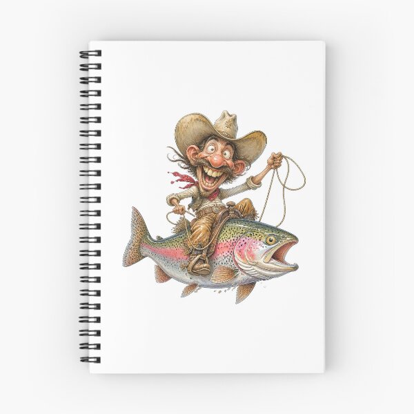 Item preview, Wild Cowboy Riding a Giant Rainbow Trout Adventure designed and sold by Wilcox PhotoArt.