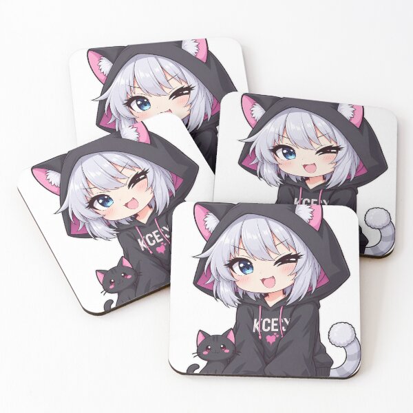 Item preview, Neko/Cat girl in the Japanese anime style designed and sold by Kubbykat.