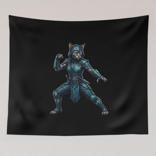 Aperçu de l'œuvre Assassin Cat - Stealth Ninja Warrior Fantasy Art créée et vendue par TOOBIC.