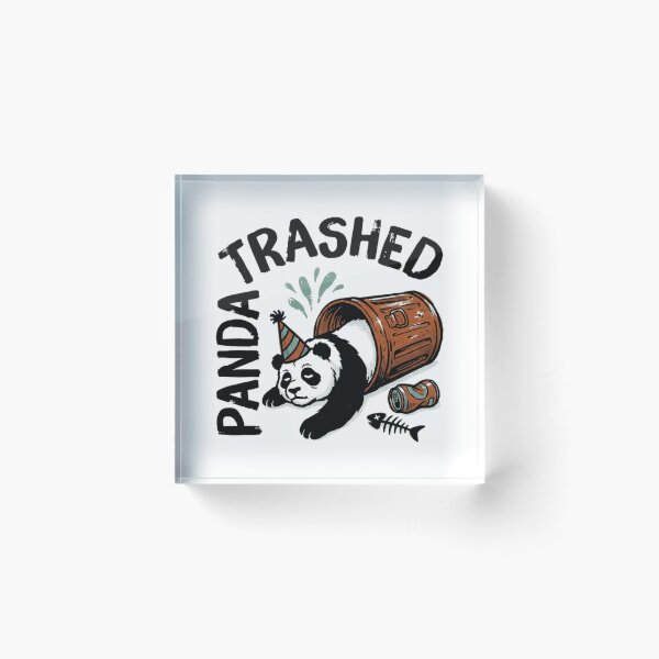 Item preview, Trashed Panda Funny Party Animal Humor designed and sold by RetroMini2026.