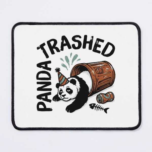 Item preview, Trashed Panda Funny Party Animal Humor designed and sold by RetroMini2026.