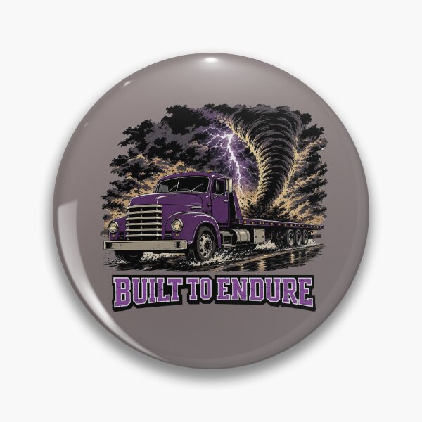 Item preview, Built To Endure - Purple Flatbed Truck Tornado Art designed and sold by NomadForge.