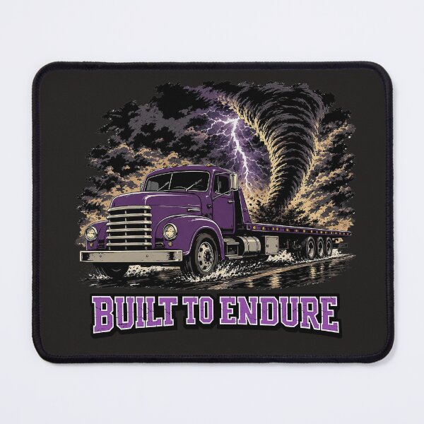 Item preview, Built To Endure - Purple Flatbed Truck Tornado Art designed and sold by NomadForge.
