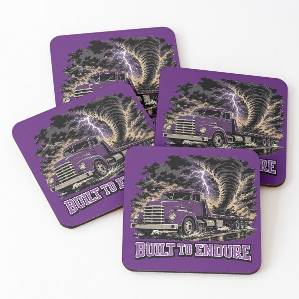 Item preview, Built To Endure - Purple Flatbed Truck Tornado Art designed and sold by NomadForge.