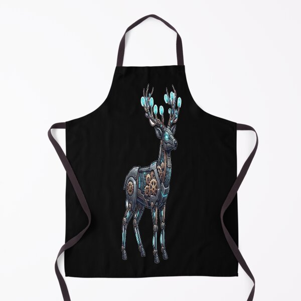 Item preview, Cyberpunk Mechanical Deer with Neon Antlers designed and sold by FABIOLA1970.