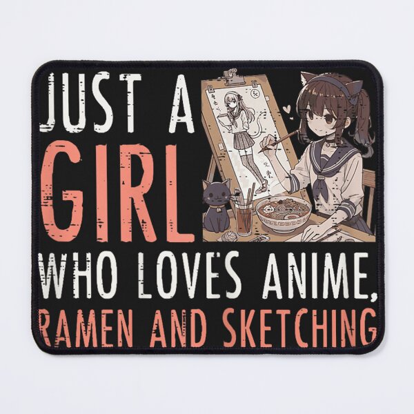 Item preview, Just Girl Who Loves Anime Ramen Sketching Funny Saying Women designed and sold by AshtynMargo.