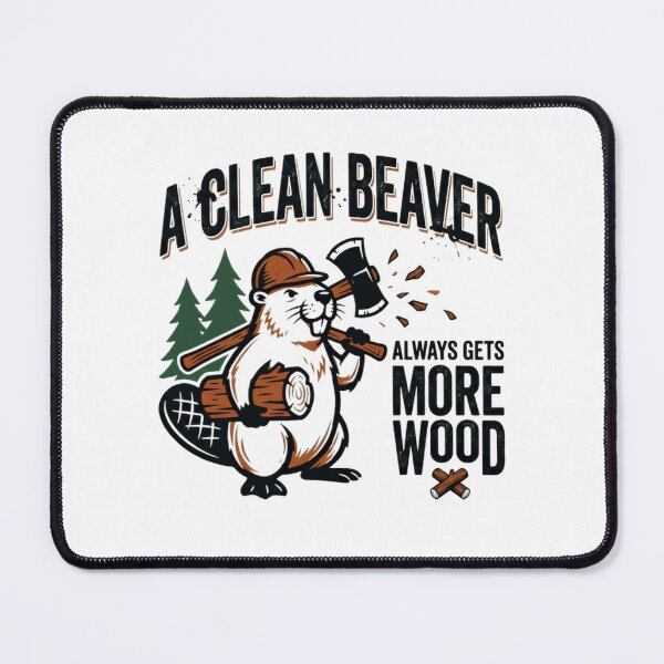 Item preview, A Clean Beaver Always Gets More Wood Funny Lumberjack Woodworker Humor designed and sold by RetroMini2026.