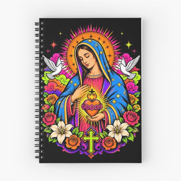 Item preview, Psychedelic Neon Virgin Mary Immaculate Heart Pop Art designed and sold by Skyrocketz.