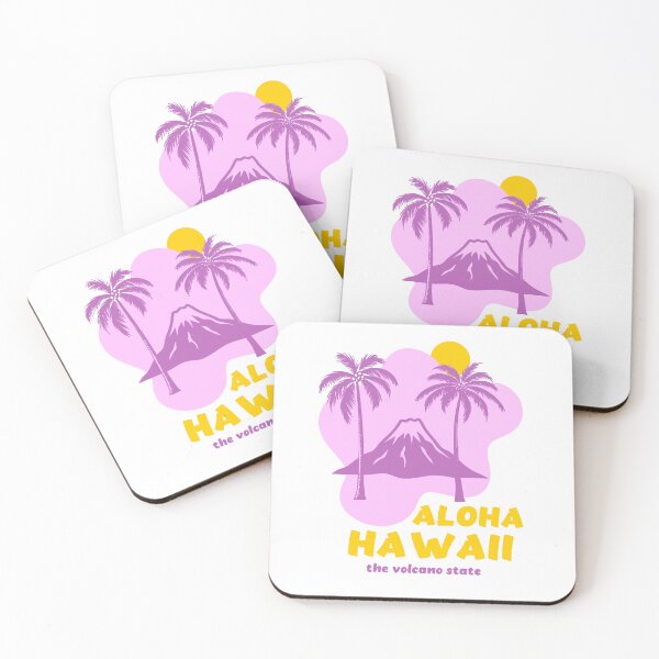Item preview, Aloha Hawaii Volcano and Palm Trees Vintage Art designed and sold by bolayousri.