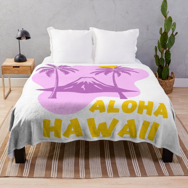 Item preview, Aloha Hawaii Volcano and Palm Trees Vintage Art designed and sold by bolayousri.