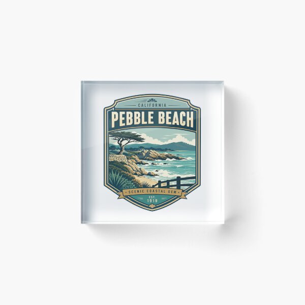 Item preview, Pebble Beach California Scenic Coastal Gem Est. 1919 Travel Souvenir designed and sold by Simsimah26Parks.