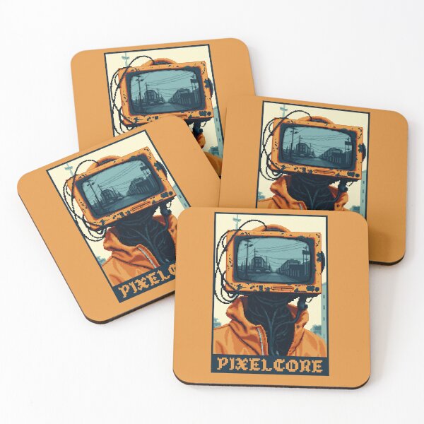 Item preview, Cyborg Android Robot Televison Pixel Art {PIXELCORE} designed and sold by PIXELCORE-TEE.