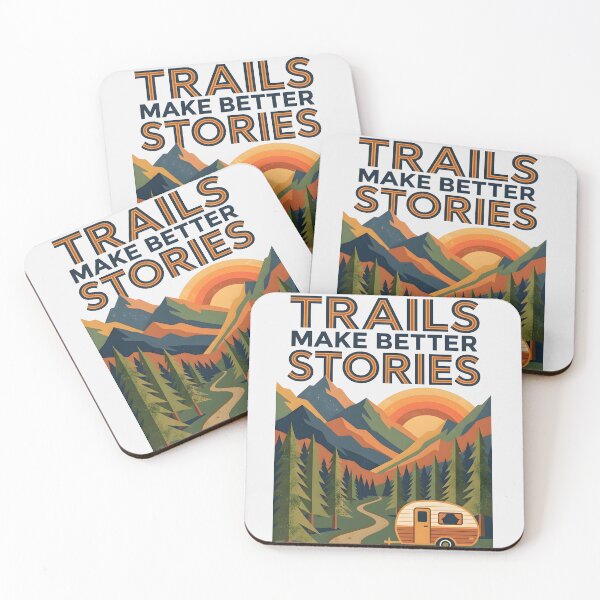 Item preview, Trails Make Better Stories Vintage Hiking Mountain designed and sold by hutofdesigns.