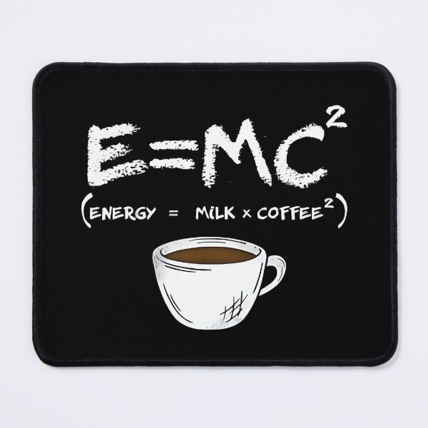 Item preview, E=MC² Coffee Equation – Funny Physics Coffee Lover Science Design designed and sold by Dyan4.