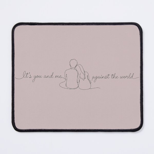 Item preview, It’s You and Me Against the World – Romantic Couple Line Art designed and sold by ManggaeJM.