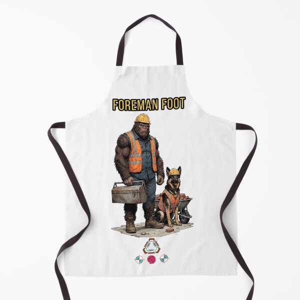 Item preview, Bigfoot and German Shepherd Construction Workers Funny Blue-Collar Graphic designed and sold by Whimsy Trail Co.