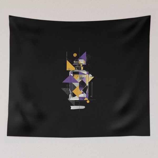 Item preview, Geometric Luxury Perfume Bottle – Abstract Gold & Purple Art designed and sold by GeoBeast.