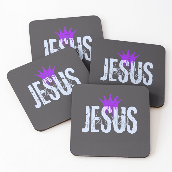 Item preview, Jesus Is KIng - Salvation Inspirtional Quotes  - Holiday Gift Sets - Dark Grey designed and sold by Doiemacreations.