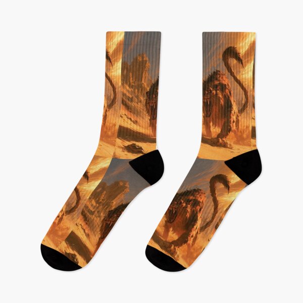 Item preview, A deadly Manticore stalking across scorching desert dunes beneath ancient ruined temples, Fantasy & Mythological Creatures designed and sold by CDC40.