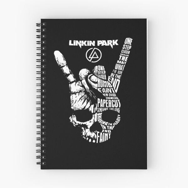 Item preview, Linkin Park Rock Hand Horns Song Titles Skull Typography designed and sold by Moonifillst.