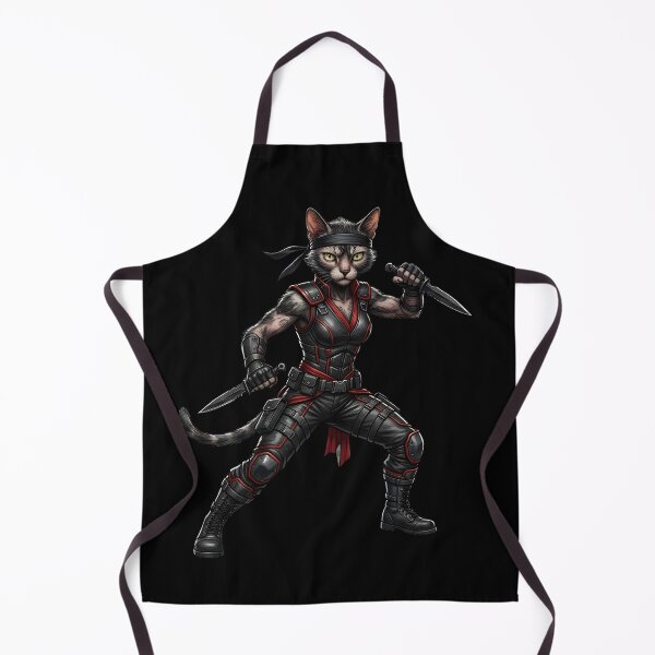 Aperçu de l'œuvre Ninja Cat Assassin - Female Shadow Warrior Fantasy Art créée et vendue par TOOBIC.