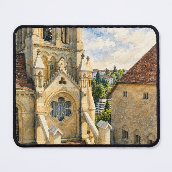 Item preview, Bern Switzerland Cathedral Digital Watercolor Art designed and sold by SlavaArt.