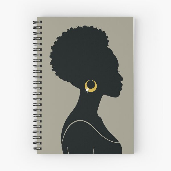 Item preview, Elegant Afro Silhouette with Gold Earring designed and sold by MammothArt.