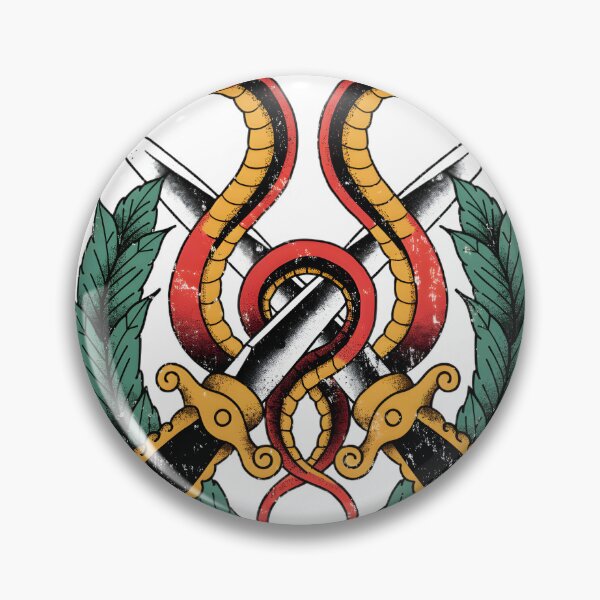 Item preview, Traditional Tattoo Snakes and Crossed Daggers designed and sold by Wongvian.