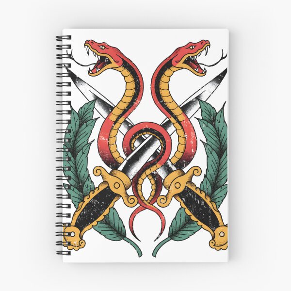 Item preview, Traditional Tattoo Snakes and Crossed Daggers designed and sold by Wongvian.
