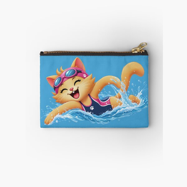 Item preview, Cute Swimming Cat in Pink Goggles designed and sold by Karamram Studio.