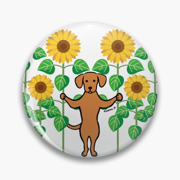 Artikelvorschau, Fuchsrote Labrador-Sommersonnenblumen entworfen und verkauft von HappyLabradors.