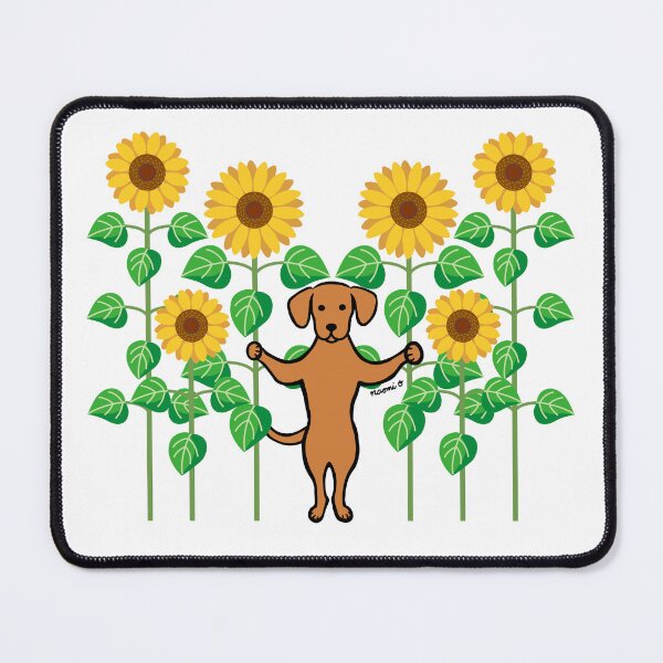 Item preview, Fox Red Labrador Summer Sunflowers designed and sold by HappyLabradors.