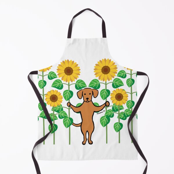 Item preview, Fox Red Labrador Summer Sunflowers designed and sold by HappyLabradors.