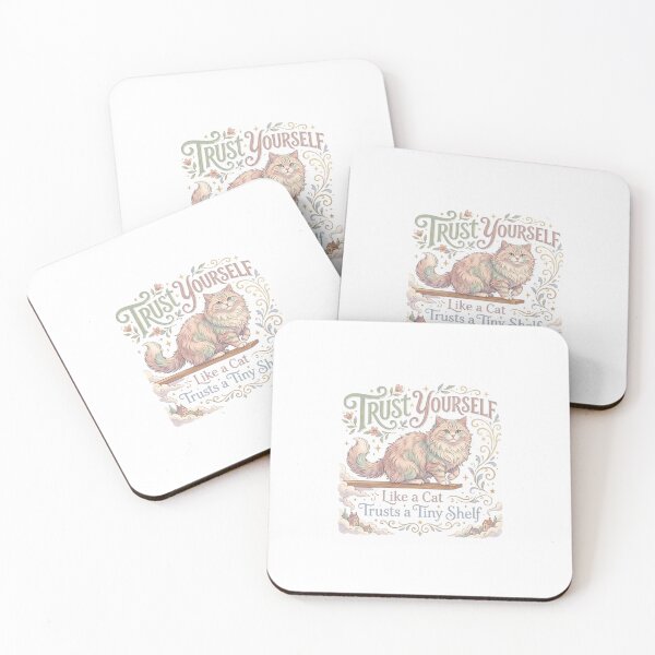 Item preview, Trust Yourself Like a Cat Trusts a Tiny Shelf designed and sold by RunningWhiskers.