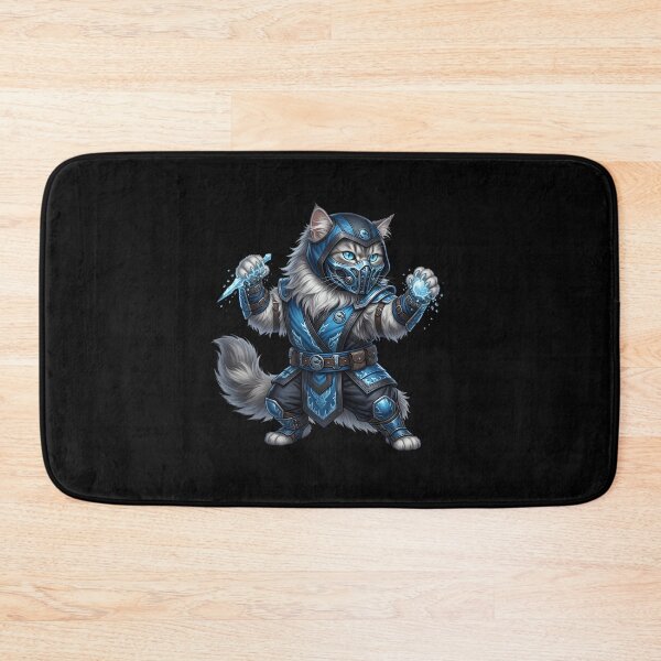 Item preview, Ice Ninja Cat Warrior - Frost Magic Fantasy Art designed and sold by TOOBIC.