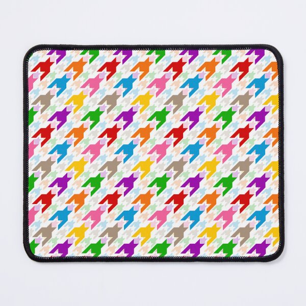 Item preview, Colorful Houndstooth Plaid Check White designed and sold by PatternTitan.
