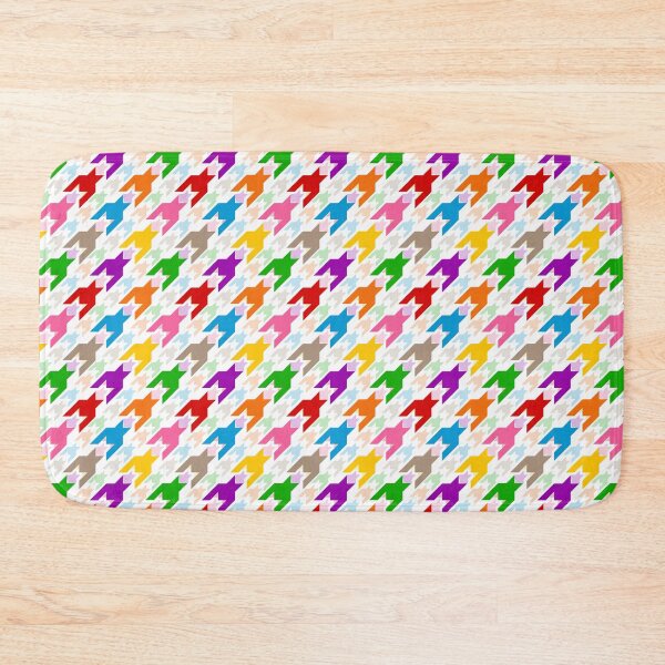 Item preview, Colorful Houndstooth Plaid Check White designed and sold by PatternTitan.