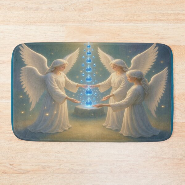 Item preview, Three Angels with Divine Glowing Water Drops designed and sold by Breezes-of-Ida.