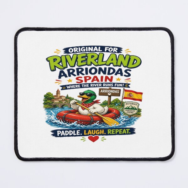 Item preview, Funny Duck Riverland Arriondas Spain Rafting Adventure Shirt designed and sold by Sushikidsntoddlers.