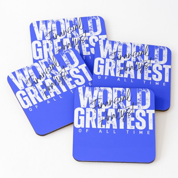 Item preview, World Greatest Financial Analyst -Coworker Career Change Gift For Women - Minimalist Blue designed and sold by Doiemacreations.