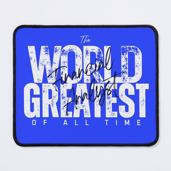 Item preview, World Greatest Financial Analyst -Coworker Career Change Gift For Women - Minimalist Blue designed and sold by Doiemacreations.